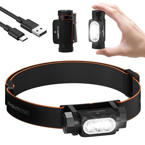 NIGHTEYE Headlamp Rechargeable Mini Flashlight - High 2000 Lumens Magnetic Led Headlamp Battery Powered Handheld Waterproof Bright Camping Headlamps Flashlight 6 Modes for Outdoor Hiking Fishing - Image 1