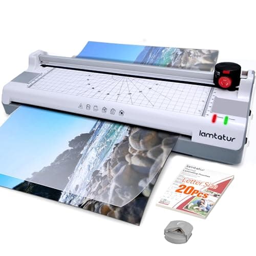 7-in-1 Thermal Laminator Machine 11X17 with 20 Letter Size Laminating Sheets,13inch Laminater for A3/A4/A6, Hot&Cold 2 Roller Lamination for Office Home Teacher Use,Paper Cutter, Corner Rounder