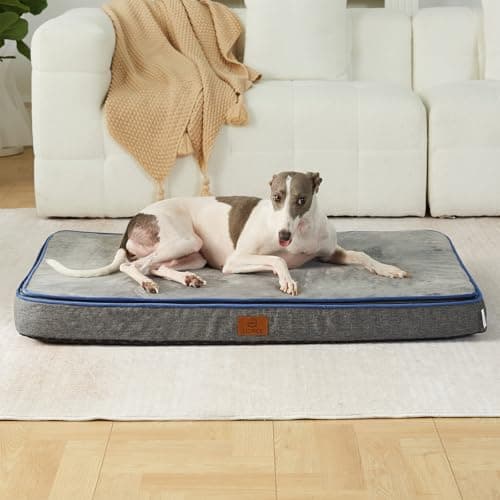 LIORCE Memory Foam Large Dog Bed - 4” Thick Orthopedic Beds for Large Dogs - Waterproof Dog Bed with Removable Washable Cover & Wrap-Around Zipper - Ultimate Comfort and Easy Maintenance - Thumbnail 6