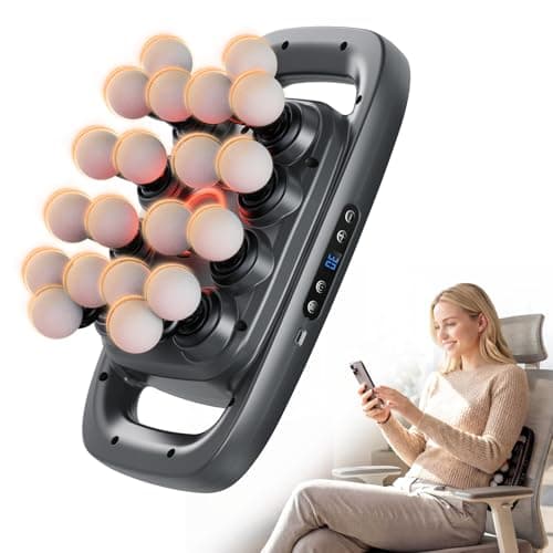 HOTU 20 Head Massage Gun Deep Tissue, Muscle Back Massager with 3 Modes & 30 Intensities, Portable Quiet Multi Mini Head Massager Gun for Hips/Legs/Waist/Shoulders/Foot Body Muscle Pain Relief
