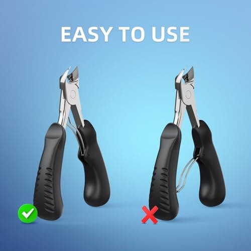 Nail Clippers for Thick & Ingrown Toenails - Sharp Curved Blade & Non-Slip Handle -Toenail Clippers for Men, Women, and Seniors - Professional Heavy-Duty Pedicure Tool Gift - Thumbnail 6