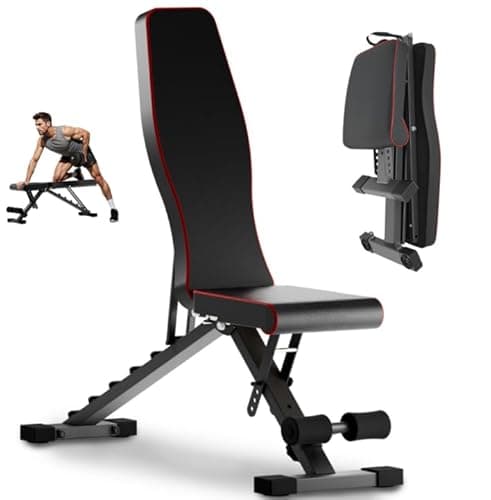ALSO GO 2026 Adjustable Dumbbell Bench, 660LBS Capacity Foldable Weight Bench for Home Gym, 6-Position Backrest & 72 Workout Bench for Full Body Strength Training
