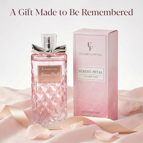 Perfume for Women, Alcohol-Free Long Lasting Fresh Floral Fragrance, Light & Soft Scent with Jasmine, Peony & Lemon, Sandalwood & Musk Base, 100ml / 3.4 fl oz, Gift for Women & Moms (Serene Petal) - Thumbnail 5