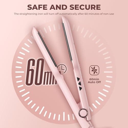 MiroPure 1.5 Inch Flat Iron, 2 in 1 Hair Straightener and Curler, 30s Fast Heating Hair Straightener with 3D Ceramic Floating Plates, 60min Auto Shut-Off, Dual Voltage for Travel (300-450°F) - Thumbnail 5