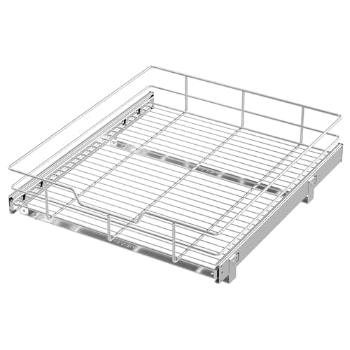 Pull Out Cabinet Organizer 20" W X 22" D, Slide Out Drawers For Kitchen Organizers and Storage, Pull Out Drawers For Cabinets Capacity Heavy Duty Caddy, Cabinet Shelves Chrome-Plated, Bathroom Pantry