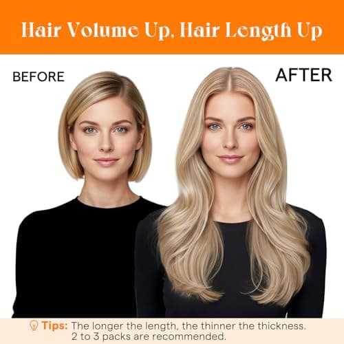 Sunny Hair Sew in Hair Extensions Real Human Hair 18 Inch Double-Wefted Golden Blonde Mix Medium Blonde Highlights Long Straight Add Volume Can be Styled 100G - Thumbnail 6