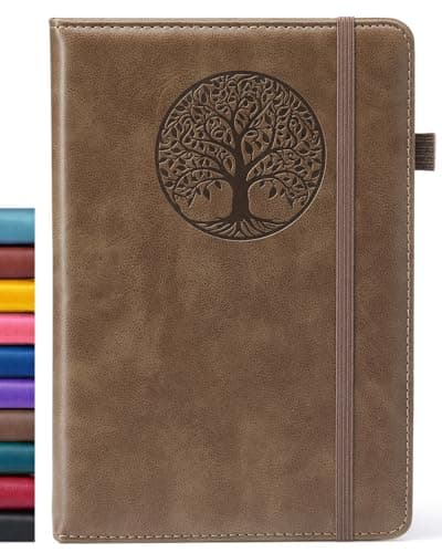 BIYUNRO Lined Journal Notebook for Women & Men, Hardcover Leather Journals for Writing, Diary, Note Taking, Work & Travel, A5 - Image 1