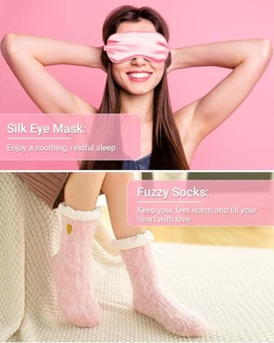 Women Relaxing Spa Gift Basket, 10 Rose Scented Candles, Eye Mask & Blanket, Ideal Birthday Get Well Holiday Present For Ladies - Thumbnail 5