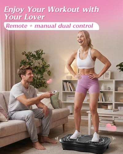 Vibrating Fitness Platform, 200 Speed Levels Vibration Plate for Full Body Training & Body Shaping, 300 Lbs Load with Resistance Bands for Daily Use - Thumbnail 6