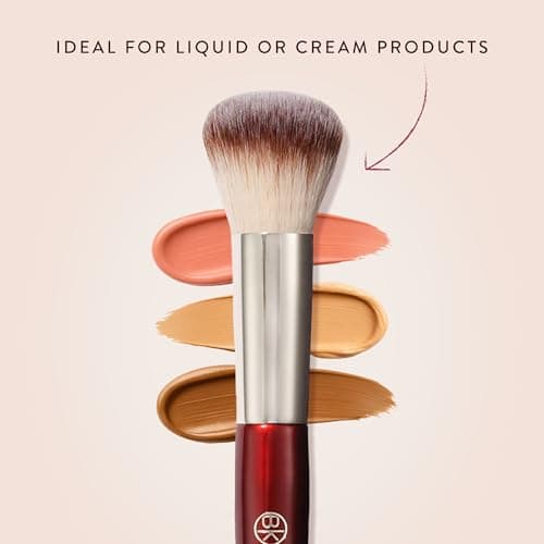 BK BEAUTY 106 ROUND FOUNDATION BRUSH – Dense Dome Shape for Liquid & Cream Foundation, Seamless Streak-Free Application, Multi-Use Face Makeup Tool - Thumbnail 3