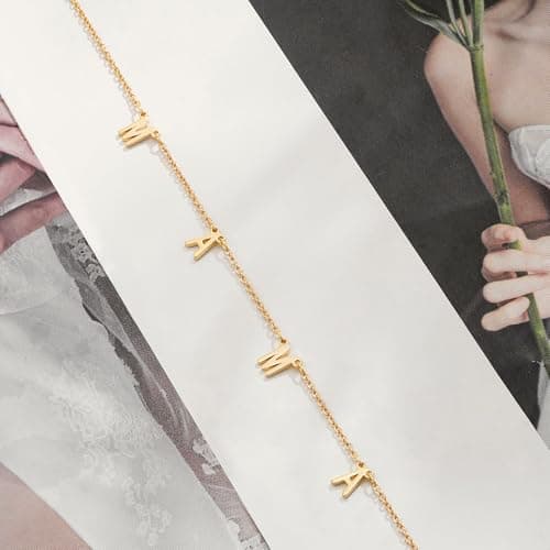 Eaciy Mothers Day Gifts for Mom Mama Necklaces for Women, 14K Gold Plated Dainty Necklace Non Tarnish Jewelry Gifts for New Mom - Thumbnail 6