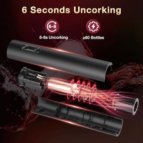 BABONIR Electric Wine Opener, Automatic Corkscrew with Foil Cutter, One-Button Operation for Effortless Cork Removal, Perfect Wine Gift for Wine Lovers, Thanksgiving, Christmas, Party & Home - Thumbnail 2