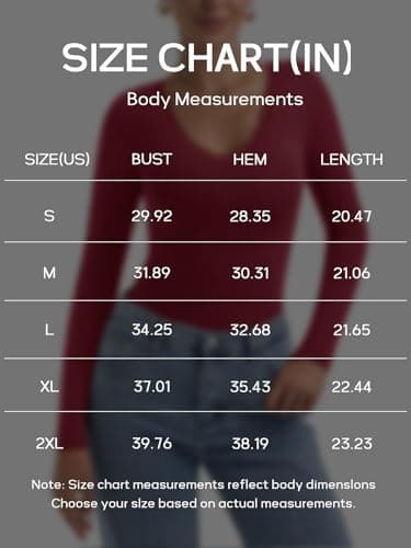 PINKMSTYLE Women Long Sleeve Shirts Double Lined Slim Fit Tops Basic Tee 2025 Fall Outfits Casual T-Shirt Underscrubs Layer Clothes Bright Red Small - Thumbnail 6