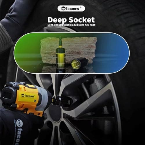 Facoow 55PCS Impact Nut Driver Set Magnetic, SAE&Metric Nut Drivers, Deep Impact Nut Drivers, Impact Socket Adapters, Wing Nut Driver, Power Bit,Quick Release Extension, Pivoting Nutsetter,Storage Box - Thumbnail 3