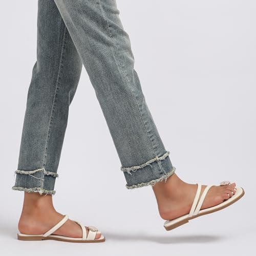 Stratuxx Kaze Women's Toe Ring Thong Sandals Open Toe Slide Flat Sandals Casual Summer Flip Flop Flat Sandals - Thumbnail 6