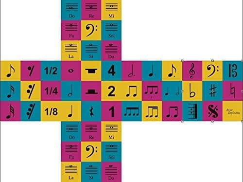 Speed Cube 3x3x3 Music Notes Design Magic Cube Puzzle,IQ Games Puzzles Relief Effec Gift Music Lovers Kids Adult Toys,5.6cm/2.2" - Thumbnail 3