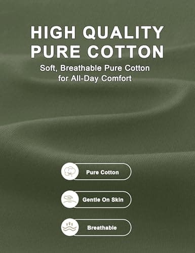 Cotrasen Mens Long Sleeve Tee Shirts Cotton Crew Neck Pocket T Shirts for Men Breathable Comfortable Tee Shirts ArmyGreen S - Thumbnail 6