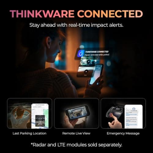 THINKWARE ARC900 2CH 4K HDR Dual Dash Cam Front and Rear - 4K+2K STARVIS 2, Super Night Vision 4.0, Low Power Parking Mode, 3.5" IPS Touchscreen, 5GHz Wi-Fi, GPS (64GB MicroSD & Hardwiring Cable Incl) - Thumbnail 6