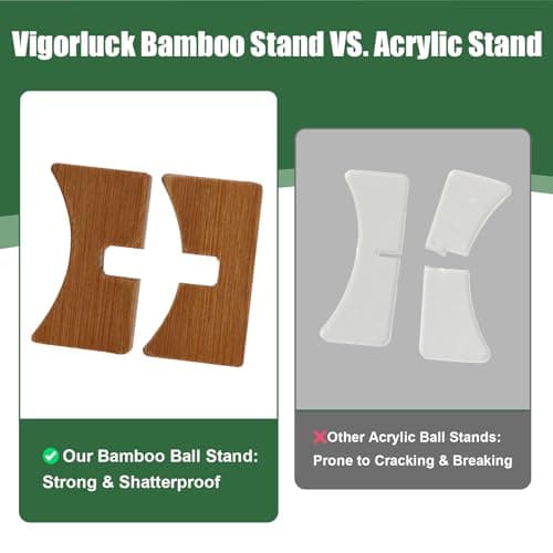 Vigorluck Ball Storage, Wood Ball Holder Small for Baseball & Softball, Baseball Stand Desktop Display Softball Holder for Easy Storage - Thumbnail 5