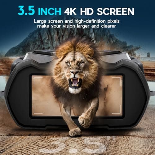 WISHBETY 4K Night Vision Goggles for Adults,16X Zoom Night Vision Binoculars with 1000FT Infrared Range,5000mAh Rechargeable Battery,3.5" Screen,Include 32GB Card,Gift for Mens and Outdoor Enthusiasts - Thumbnail 3