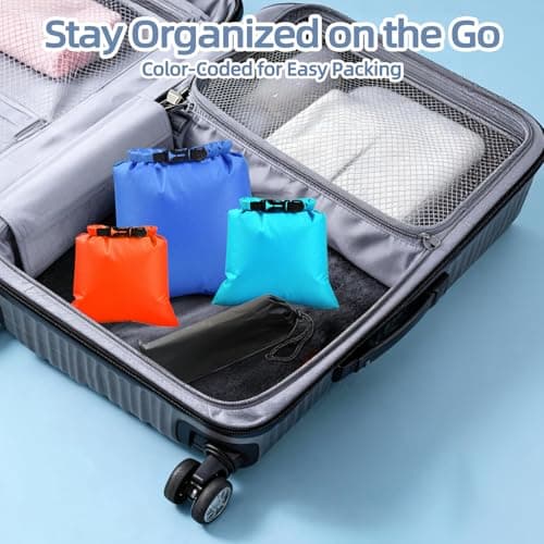 QuikSavor 6PCS Wet Dry Bag Set – Waterproof Bags for Swimming & Beach, Lightweight Water Proof Bags for Travel with Roll‑Top Closure, Multi‑Size Waterproof Pouch for Water Sports & Beach Essentials - Thumbnail 2
