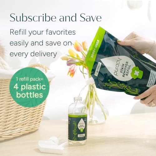 Puracy Stain Remover, Travel and Laundry Stain Cleaner for Clothes, Baby Essentials, Kids Stains, Oil and Fabric Spot Cleaner (Stain Remover Spray, 12 fl oz) - Thumbnail 5