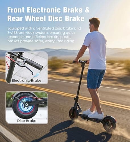 Electric Scooter for Adults, 23 Miles Range,Top Speed 22MPH E-Scooter, 500W Motor Electric Scooter with 10" Pneumatic Tires, 441Wh Battery Escooter, Light Control for Adult, App Support - Thumbnail 6