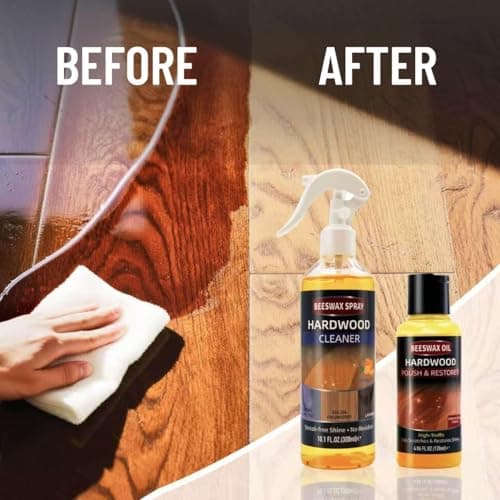 YYSTEBS Furniture Polish Kit: Wood Cleaner Spray & Nourishing Care Oil – For Floors, Kitchen Tables, Desks & All Home Wood Furniture (300ml+120g) - Thumbnail 5