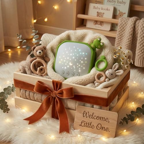 White Noise Sound Machine Baby with Star Projector | Portable Sleep Music Sound with Hook for Nursery, Bedroom, Travel, Infant, The Best Gift for Baby (Frog) - Thumbnail 6