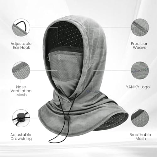YANIKY Summer Cooling Balaclava with Breathable Holes, Sun UV Protection Face Mask for Running, Cycling, Fishing, Men & Women - Thumbnail 4