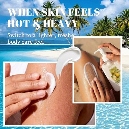 SKUPHI Soothing Body Lotion, Fast Absorbing Water-Burst Moisturizer for Dry Skin, Non-Greasy Hydrating Lotion with Hyaluronic Acid, Glycerin, Shea Butter, White Grapefruit Scent, 6.76 Fl Oz - Thumbnail 3