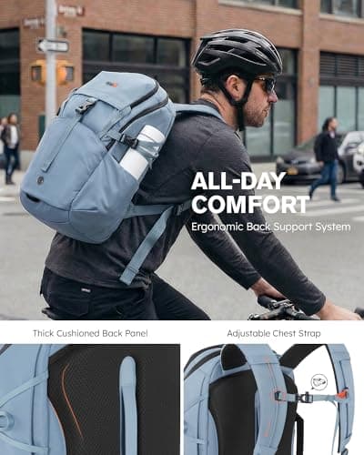 Tolaccea Daypack Backpacks Carry On 30L, Travel Backpack with Waterproof Zippers, Flight Approved Hand Luggage Casual Backpack for Men Women, Durable Bag for Work Business College, Fits 15.6" Laptop - Thumbnail 4