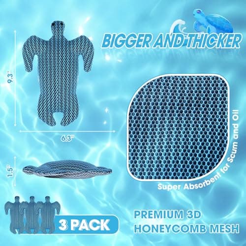 MTWEAR Hot Tub Scum Absorber, Hot Tub Accessories, Spa & Pool Scum Eliminating Balls,Hot Tub Scum Sponge for Hot Tub Oil Absorbing Sponge for Hot Tub Skimmer, Hot Tub Sponge Scum Remover (Turtle) - Thumbnail 2