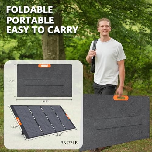 ALLWEI Portable Power Station 2400W(Surge 4800W) with 1x 400W Solar Panel Included, Fast Charge in 1.5H, 4 AC Outlet, LiFePO4 2048Wh Solar Generator for RV Camping Emergency Outdoor Home Use - Thumbnail 6