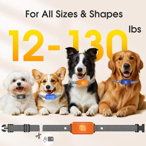 Dog Bark Collar for Large Medium Small Dogs, Effective No-Bark Collar, Smart Barking Collar, Rechargeable Bark Collar with 7 Sensitivity, 3 Modes, Waterproof,Neon Orange - Thumbnail 5