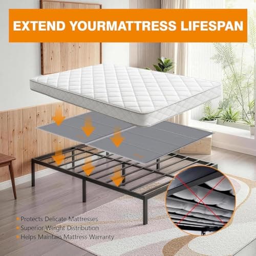 Drwwi Bunkie Board King 10mm(76” x 80”), Anti-Sag, Non-Slip Base & Noise-Free,Folding Mattress Support Board for Metal Bed Frame，Grey - Thumbnail 3