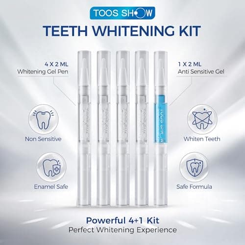 Teeth Whitening Kit for Sensitive Teeth,with 4 x 35% CP Pen & 1 Remineralization Pen,LED Accelerator Light Non,Tooth Whitener Professional Oral Care Gently Yet Effectively Removes Stains - Thumbnail 6