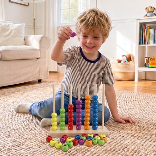GOTHINK Color Stack Challenge for Kids & Adults – A Fast-Paced Color Matching Ring Stacking Puzzle Game for Fun Parties and Family Game Night. Includes Stack Racks, 60 Rings - Image 1