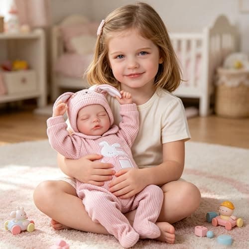 Milidool Lifelike Reborn Baby Dolls- 18-Inch Realistic Poseable Newborn Baby Girl Dolls,Soft Cloth Body Real Life Baby Doll with Gift Box for Kids Age 3 + - Thumbnail 4