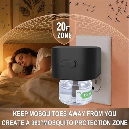 Simashts Mosquito Repellent Indoor Device, Electric Mosquito Repeller Plug in Home Use, Include 1 Pack 280 Hr Refills for Bedroom Living Room Office Hotel - Thumbnail 2