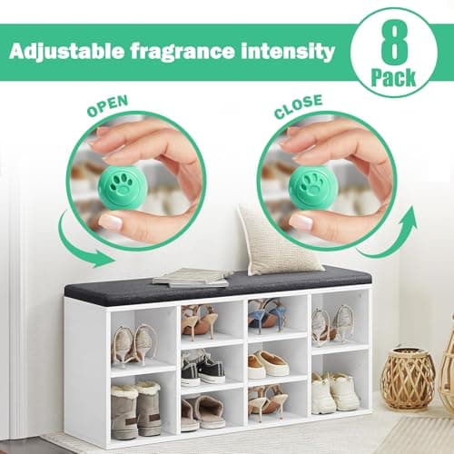 SCENTORINI Shoe Deodorizer Balls, 8 * Pure Cotton Scent Sneaker Deodorizer Balls, Odor Eliminator for Smell Shoes Boots, Long Lasting Shoe Freshener for Gym Bags, Drawers and Small Spaces - Thumbnail 4