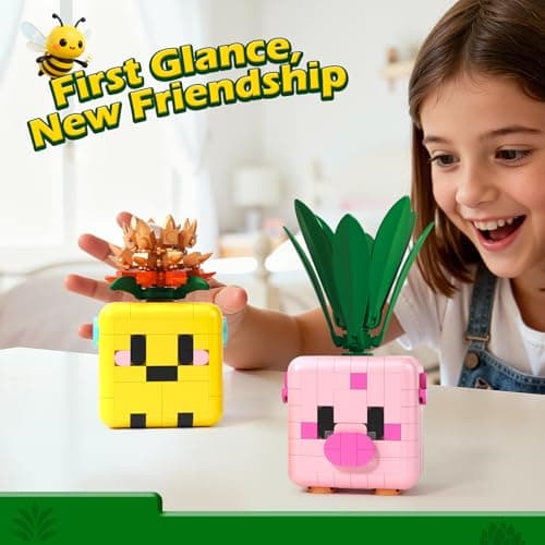 Botanicals Plants Building Blocks, Compatible with Lego Botanicals Flowers, Creative Desk Decor for Teens Adults Kids Toys for Boys Girls Students - Thumbnail 3