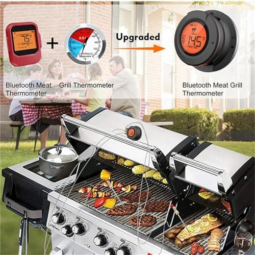Acesidn Digital Smoker Thermometer-Bluetooth Digital Grill Thermometer for Outside Grill-Big Green Egg Thermometer-Includes 2 Probes-Gift for Men Dad Husband - Thumbnail 5