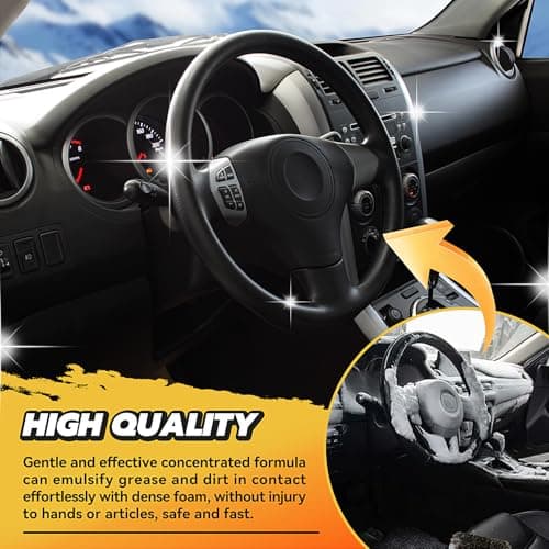 Gihen Multi-Purpose Foam Cleaner Spray for Auto Interior & Household Surfaces, All-Round Dirt Remover for Car Seats Dashboard Couch Fabric, 300ml - Thumbnail 2
