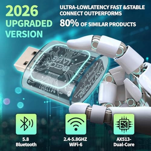 2026 Upgraded 2-in-1 Wireless CarPlay Adapter & Android Auto Wireless Adapter, Bluetooth Car Adapter for Wired to Wireless, Fast & Stable Auto-Connect, 5G WiFi & BT 5.4, Plug & Play (USB-C/A) - Thumbnail 6