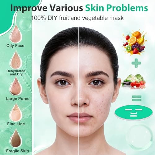 Face Mask Maker - Automatic Face Mask Maker Machine with Collagen,DIY Fruit Vegetable Face Mask Maker,Home Making Beauty Facial SPA,Gifts for Women Girls - Thumbnail 3