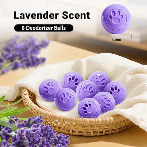 STRN Sneaker Deodorizer Balls 8 Packs Lavender Scent Shoe Odor Elimination, Scented plastic ball, Long-lasting Freshness Shoe Deodorizer for Sneakers Gym, Bags, Cars and Small Spaces - Thumbnail 2