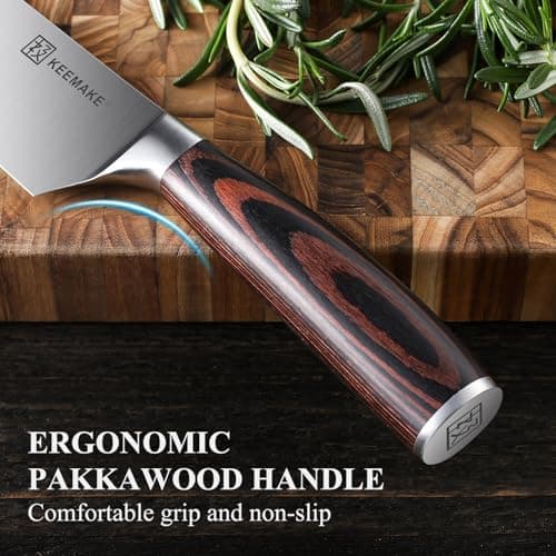 KEEMAKE Chef Knife - 8 Inch High Carbon Stainless Steel Kitchen Knife with Ergonomic Handle, Professional Kitchen Gadgets with Gift Box for Men and Women, Father Day Gifts - Thumbnail 5