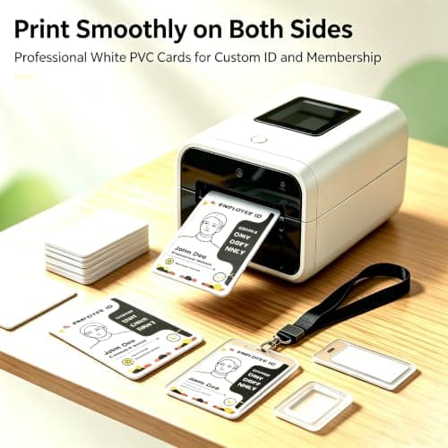 250 Pack Premium Blank PVC ID Cards CR80 30 Mil Credit Card Size White Plastic Badge Cards Double-Sided Printable Compatible with Most Photo ID Card Printers - Thumbnail 3