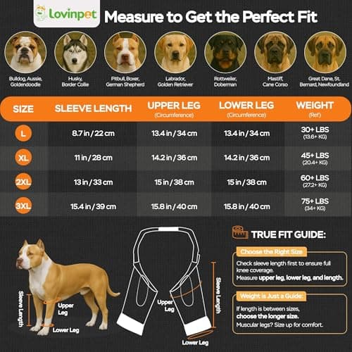 LovinPet Front Leg Sleeves for Medium and Large Dogs, 4-Way Stretch Elbow Protection, Anti-Lick Recovery, Warmth and Callus Prevention, Pair, Dinosaur Print, Pink Purple,XL - Thumbnail 3